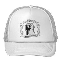 Game Over Bride & Groom Art Deco Style (silver) Hat