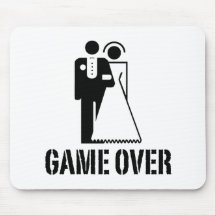 Game Over Bride Groom Wedding Mouse Pads