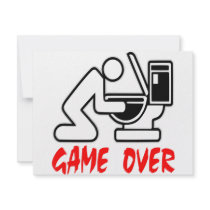 Game Over Drunk Personalized Invites