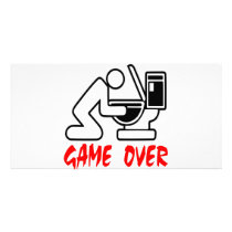 Game Over Drunk Custom Photo Card