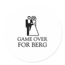 Game Over For Berg Round Sticker