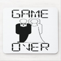 GAME OVER Funny Wedding Design Mouse Pads
