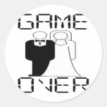 GAME OVER Funny Wedding Design Sticker