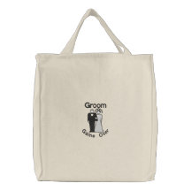 Game Over - Groom Tote Embroidered Tote Bags