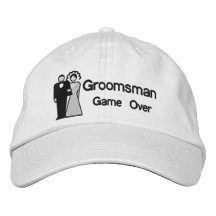 Game Over - Groomsman Embroidered Baseball Caps