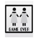 game over lesbian couple icon letterhead