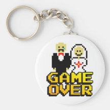 Game over marriage (8-bit) key chains