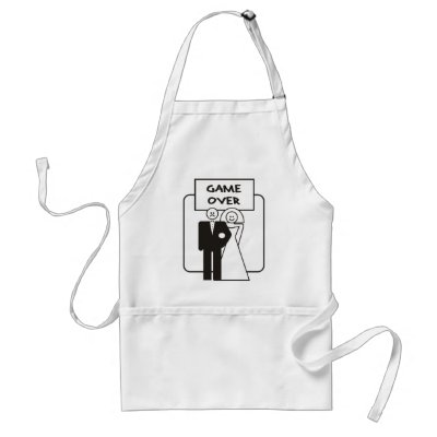 Game Over Marriage Aprons by gameoverstore