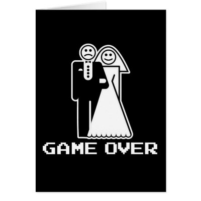 game over marriage funny wedding tshirt by funnypartytshirts