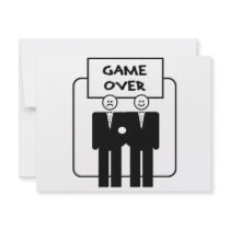 "Game Over" Marriage (Homosexual) Personalized Invitation