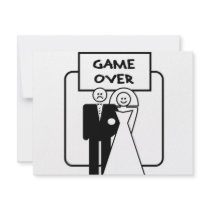 "Game Over" marriage Custom Announcement
