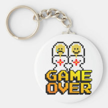 Game Over Marriage (Lesbian, 8-bit) Keychains