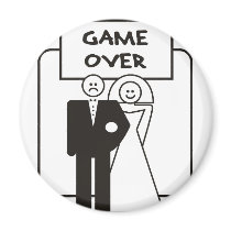 Game Over Marriage Refrigerator Magnet