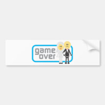 Game Over Marriage (Miis) Bumper Stickers