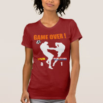 Game over Netherlands 1 Spain 0 Dutch Karate Kick t-shirts