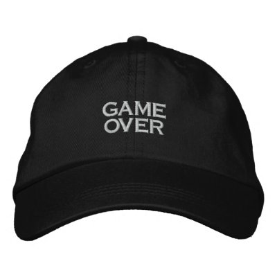 GAME OVER, PC GAME PLAYER CAP EMBROIDERED BASEBALL CAPS