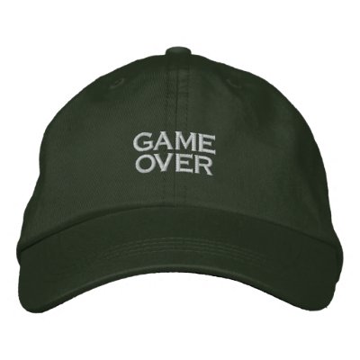 GAME OVER, PC GAME PLAYER CAP EMBROIDERED HATS
