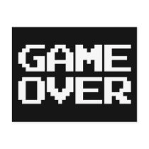Game Over Postcard