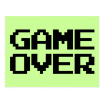 Game Over Postcard