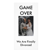 GAME OVER, We Are Finally  divorced Personalized Photo Card