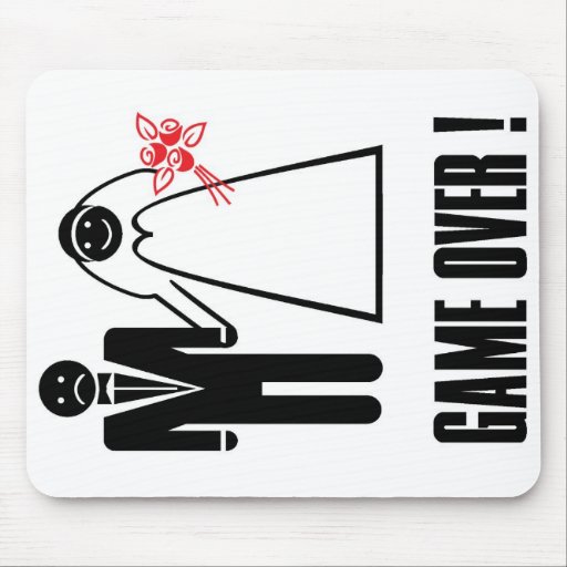 GAME OVER Wedding Mouse Mice pad Mouse Mat
