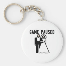 Game Paused Bride & Groom Keychains