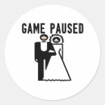 Game Paused Bride & Groom Stickers
