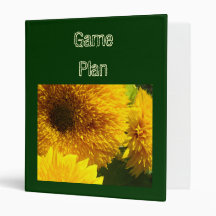 Game Plan binder Athletics Sports Sunflowers