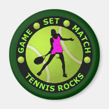GAME, SET, MATCH - TENNIS ROCKS FRIDGE MAGNETS