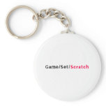 Game Set Scratch - Disc Jockey DJ DJing Keychains