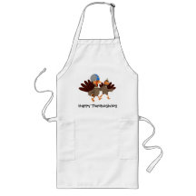 Game Time Thanksgiving Turkey Football Apron
