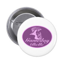 Gameday Belle Signature Design Pinback Button