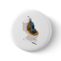 GameInToilet060509 Pinback Buttons