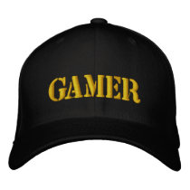 GAMER EMBROIDERED BASEBALL CAPS