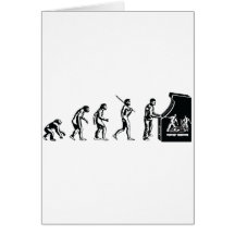 Gamer Evolution - Game Video Games Arcade Geek Greeting Card