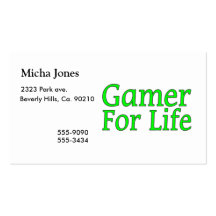 Gamer For Life Business Card Templates