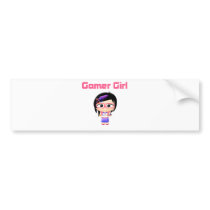 Gamer Girl Cutie Patootie Bumper Stickers