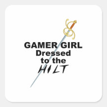Gamer Girl Dressed to the Hilt Sticker