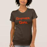 Gamer Girl Shirt Brown and Orange