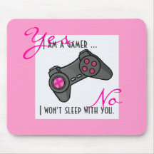 Gamer. Girl. Yes/No Mouspad Mousepads