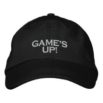 "GAME'S UP!", PC GAME PLAYER CAP EMBROIDERED HAT