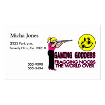 Gaming Goddess FPS Business Cards