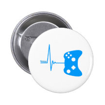 Gaming Heart Beat - gamer video games geek pad Buttons