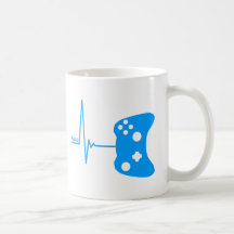 Gaming Heart Beat - gamer video games geek pad Mug