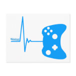 Gaming Heart Beat - gamer video games geek pad Post Cards