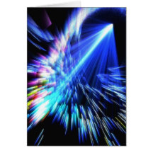 Gamma Ray Burst Blue Greeting Cards