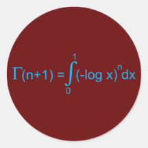 Gammafunktion Gamma function Runder Sticker