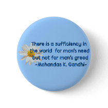 Gandhi Earth Quote Pinback Buttons
