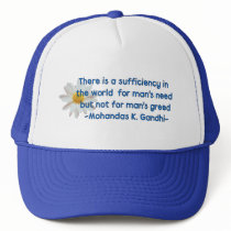 Gandhi Earth Quote Mesh Hat