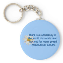 Gandhi Earth Quote Keychain